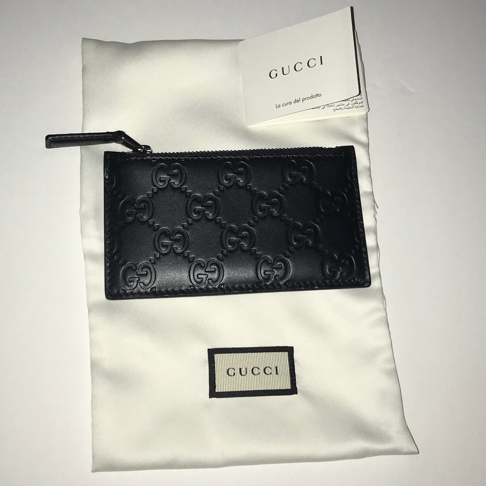 Gucci Signature leather card case
